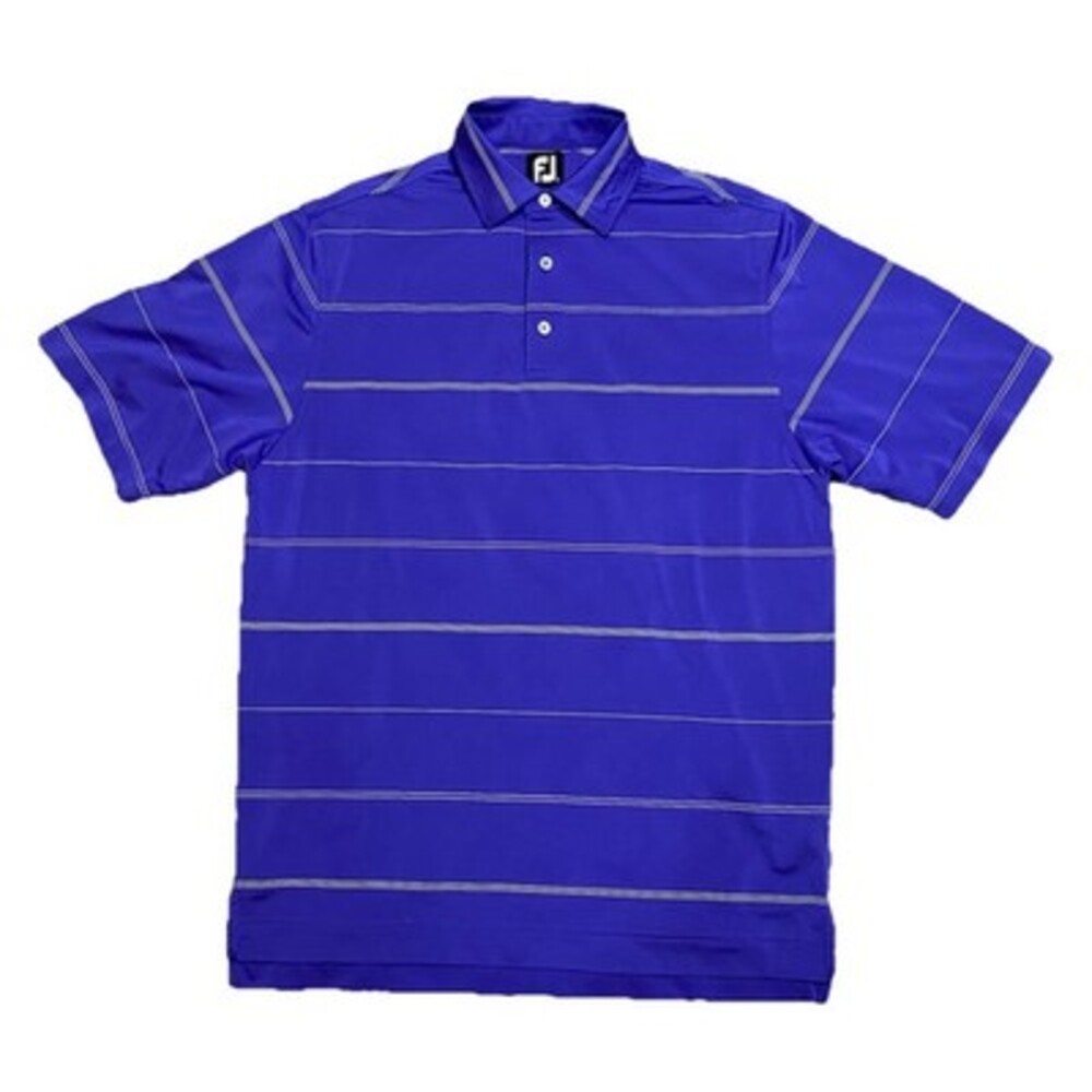 FootJoy ProDry Golf Polo M Blue Purple Stripe Performance Moisture Wicking - Picture 3 of 8